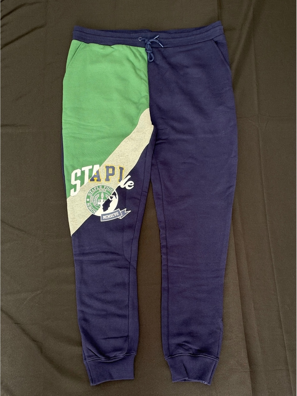 Staple New w Tags Navy / Green Pigeon Jogger Sweatpants Size XXL